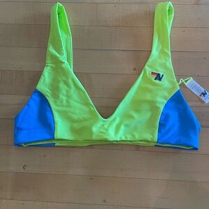 Aviator Nation Color Block Bralette Bikini top - M - new